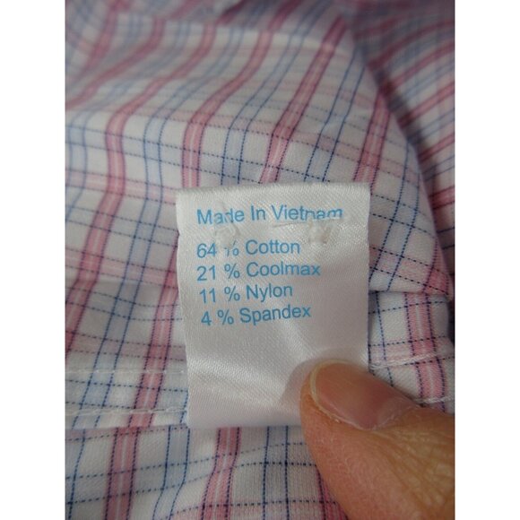 NEW Twillory Shirt 18 Button Up Performance Non Iron Plaid Flip Cuff - Picture 12 of 13
